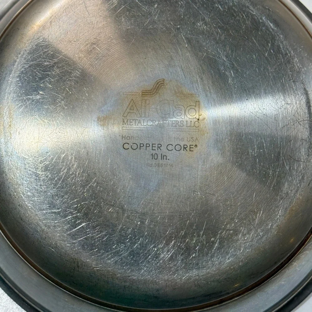 All Clad Copper Core 10 Inch Fry‎ Pan Skillet Stainless Steel Made USA